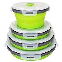 Tazones  Recipiente de silicona plegable para alimentos